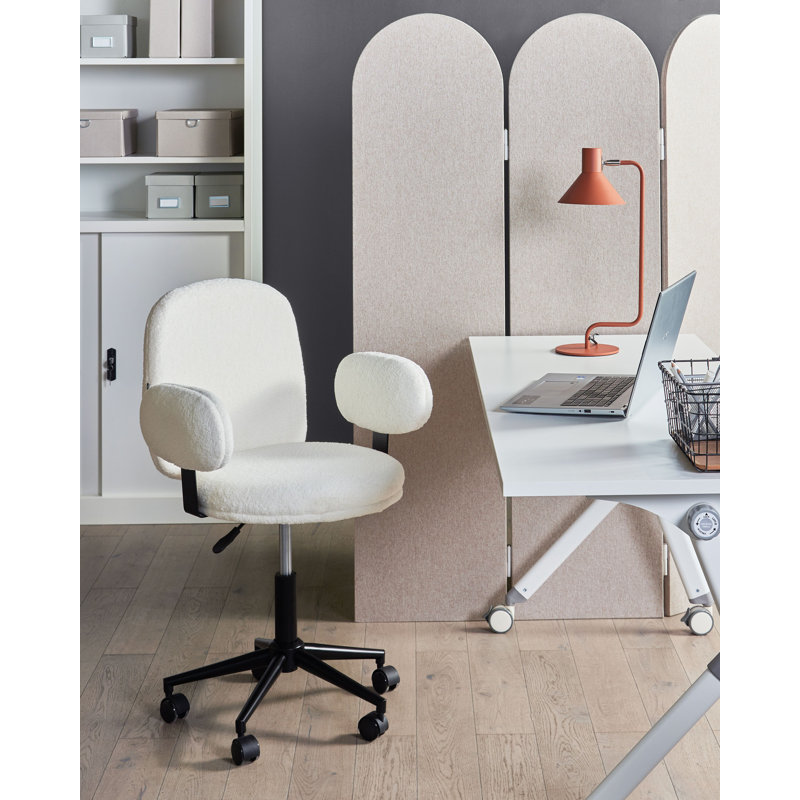 Somarah Teddy Office Chair, White