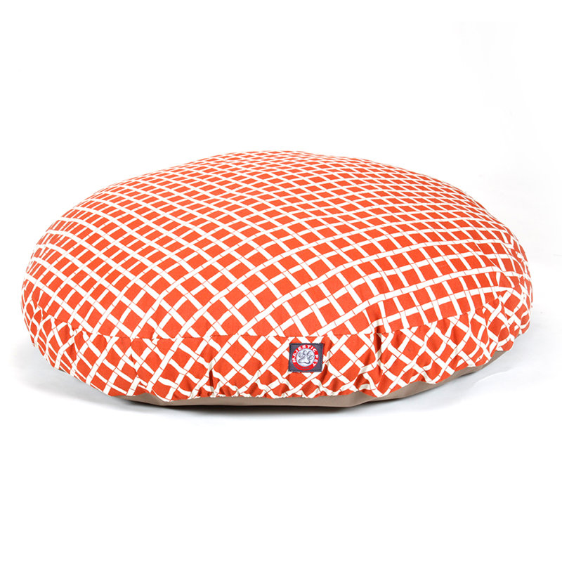 Coussin Bamboo, Orange brûlé, Grand (l 42 po x P 42 po x H 5 po)