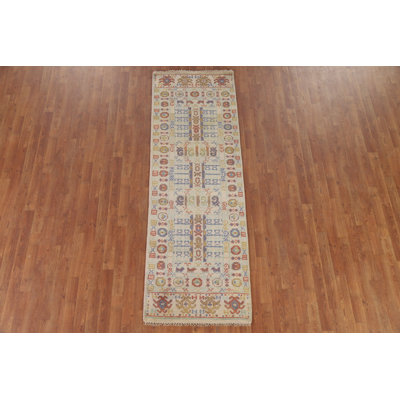 Tapis de couloir oriental en laine 3x8