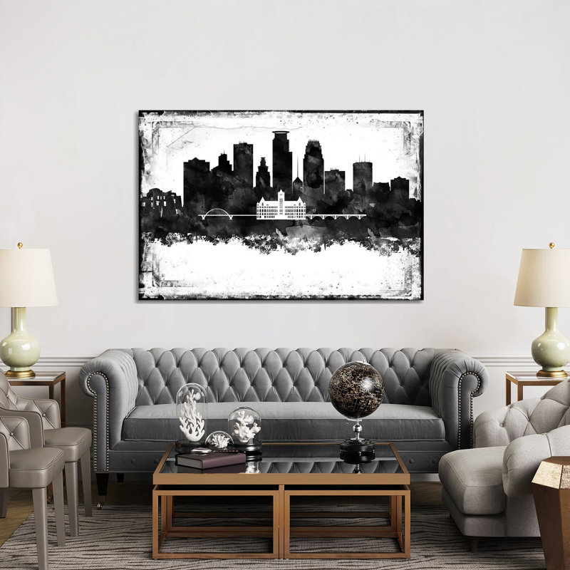 Minneapolis Skylines - Wrapped Canvas Print, 152.5 cm H x 101.5 cm W