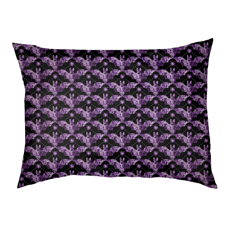 Coussin pour chien Byrge Bats, Mauve, Très grand (l 52 po x P 42 po x H 17 po)