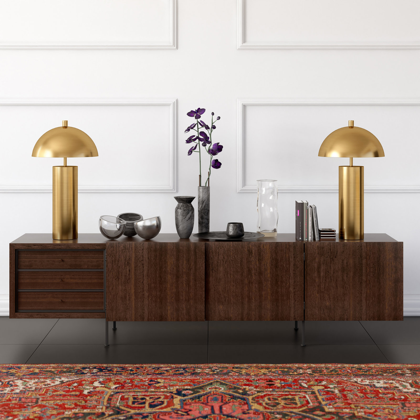 Metal Table Lamp, Brass