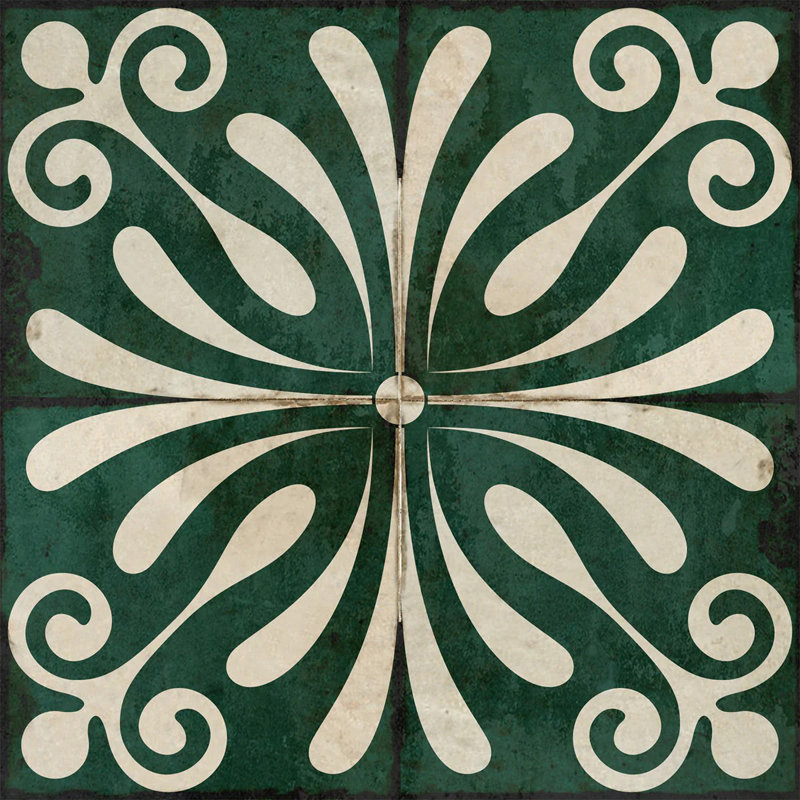 Dark Green and Beige 12x12-inch Vinyl Peel and Stick Mosaic Tile Set