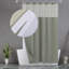Rideau de douche Waffle Weave avec doublure à encliqueter, 12 crochets inclus-1215203373-1209379482