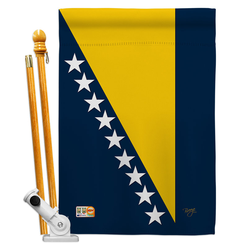 Ensemble de drapeaux verticaux décoratifs drapeaux de la Bosnie-Herzégovine