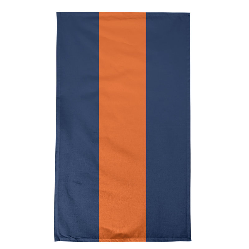 Stripe Tea Towel Kitchen Towel, Cotton Twill, Navy Blue/Orange Baseball