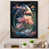 Impression noire sur toile encadrée sélectionné