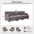 Canapé modulable moderne 3 places de 243 cm (95,68 pouces) pour salon
