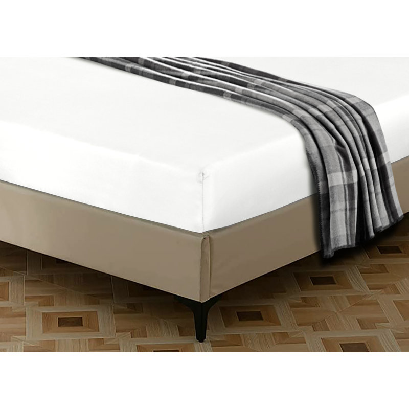 Janoshan Premium Egyptian Cotton Fitted Sheet, Double (4'6"), White