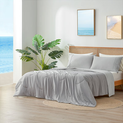 Lightweight Reversible Comforter Washable Quilt Cooling Bed Blanket All-season Bedding