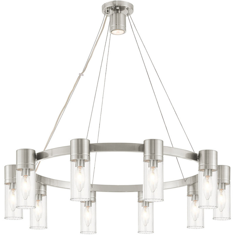 10 - Light Wagon Wheel Chandelier