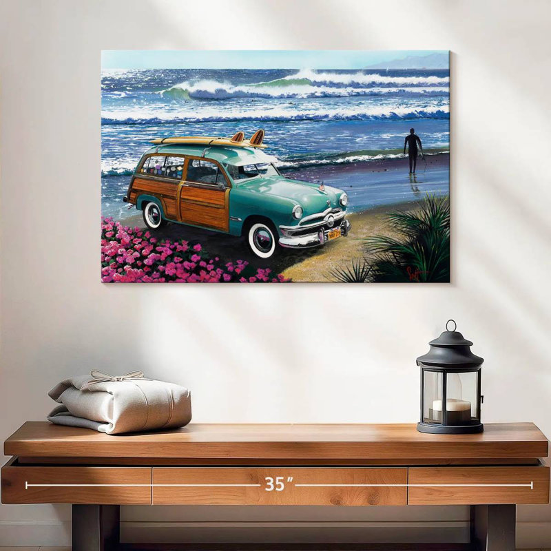 Surf City, peinture, H 16 po x l 24 po
