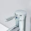 Brumley Modern Bathroom Tap Single Lever Waterfall Sink Faucet Chrome Mono Basin Mixer