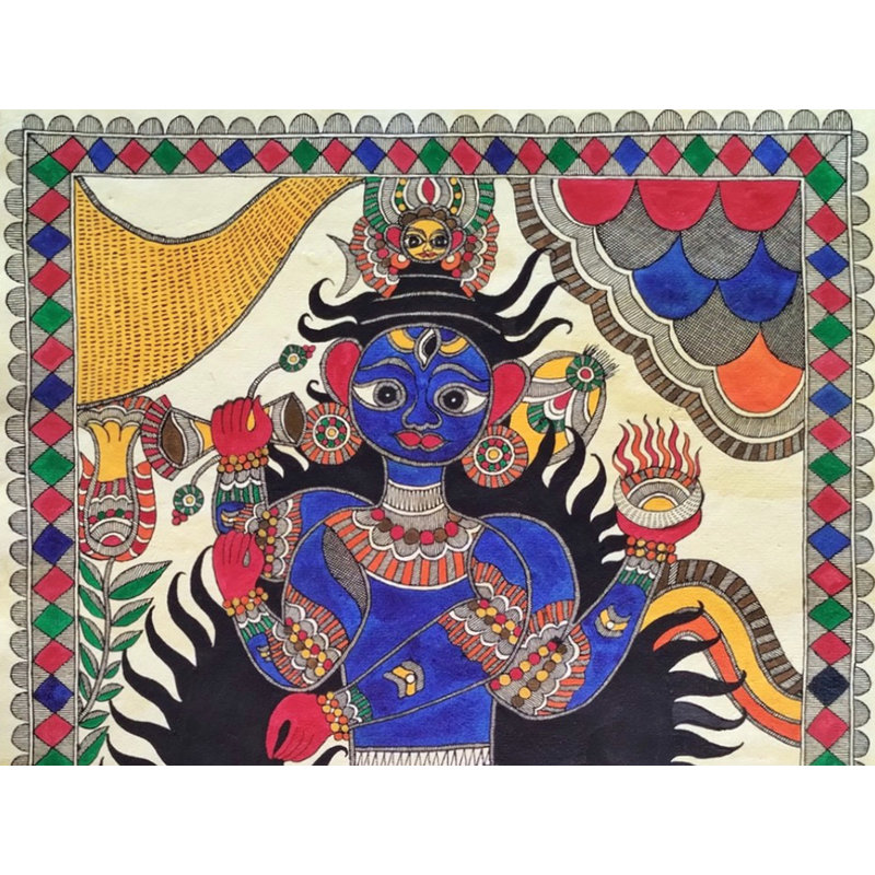 Shiv Nataraj Anand Tandav | Acrylique sur feuille faite à la main | Par Urwashi Nirala