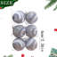 6 boules de Noël, 6 boules de Noël en soie, décoration de Noël-304102703-304102702