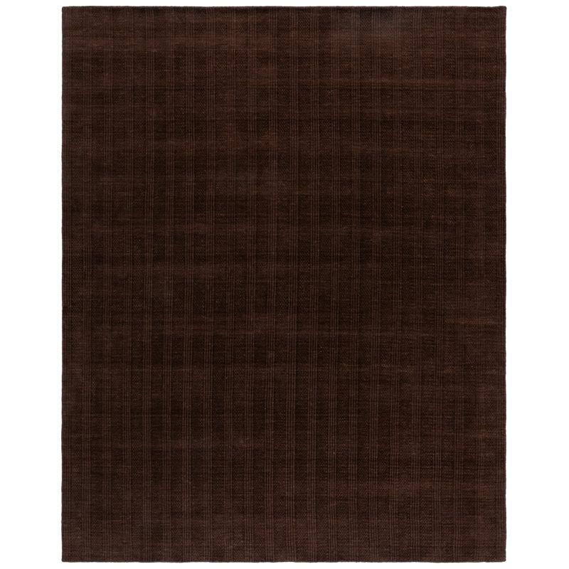 Laine tissée à la main Mirage Tapis d'intérieur en coton rayé, Rectangle 8' x 10'