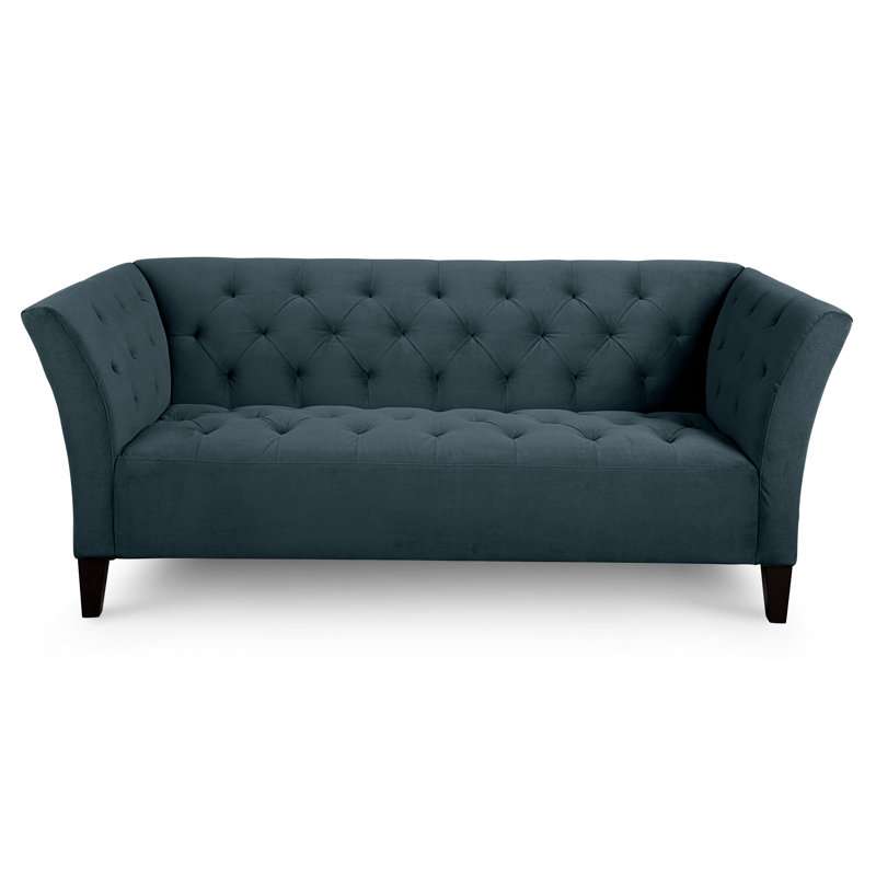 Carruth Upholstered 76'' Sofa, Bella Lagoon Performance Velvet