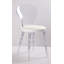 Chaise d'appoint blanche et transparente en similicuir