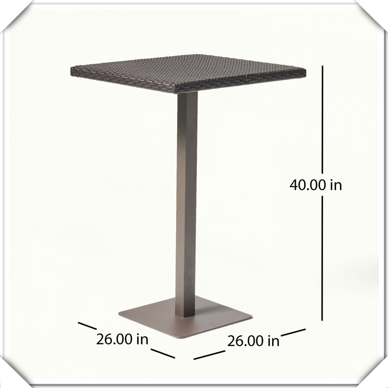 Rattan Square Bar Table Practical Durable Stylish Functional Compact Comfortable Chic Versatile