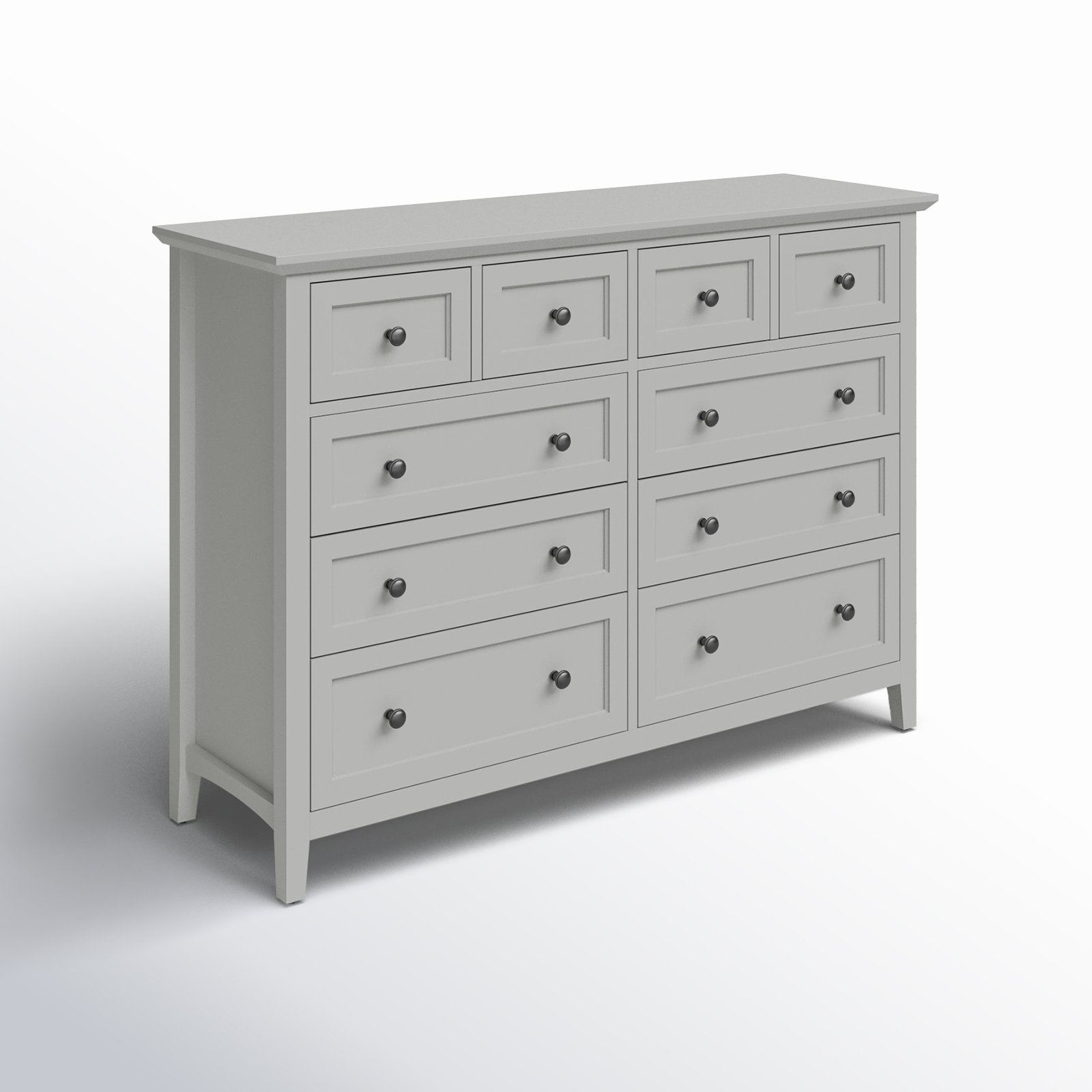 Renee 60" Mahogany Double Dresser, Gray