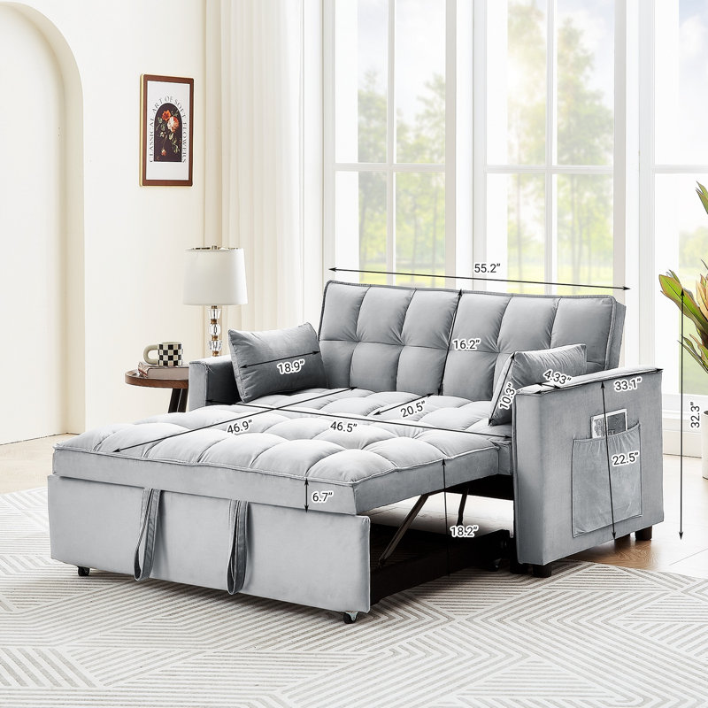 55.29'' Velvet Loveseat