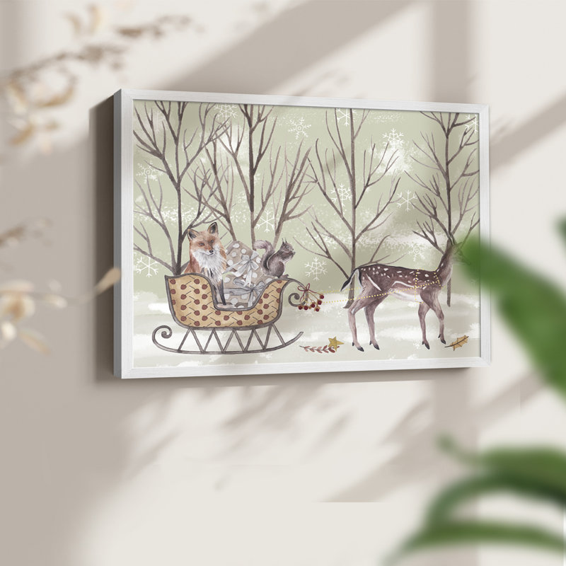 Christmas Time I -Framed Print - Restickable, 11" H x 14" W, White