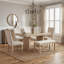 Ensemble de table de salle à manger contemporaine extensible avec banc, 6 pièces avec table à piédestal, 4 chaises rembourrées et rallonge amovible