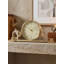 Roman Numeral Metal Quartz movement / Crystal Alarm Tabletop Clock in Brass