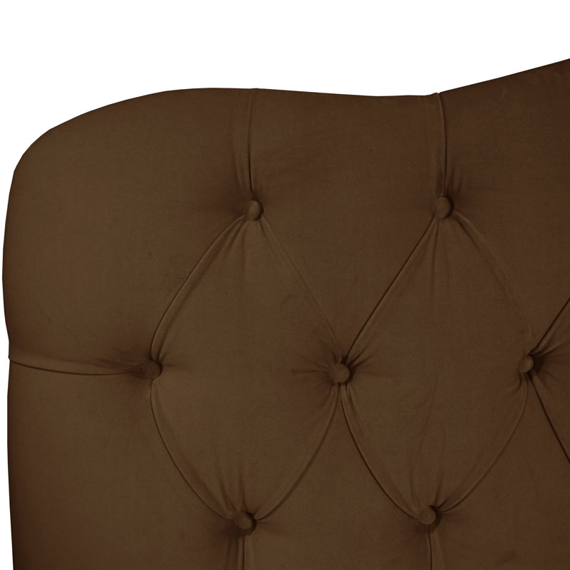 Pires Upholstered Platform Bed, King, Classic Chocolate Velvet