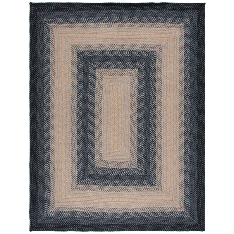 Tapis d'intérieur / extérieur géométrique tissé à la main Georgina, Rectangle 9 pi x 12 pi