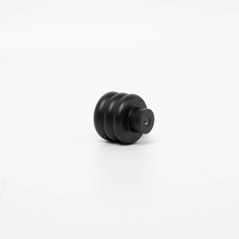 ROUS Hardware Mid-Century Modern Honey Comb Knob, Charcoal (Black)