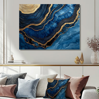 Aqua géode et glissade sur bois Spiral II - cristaux, art mural pour le salon