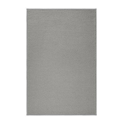 Machine Washable Solid Gray Area Rug