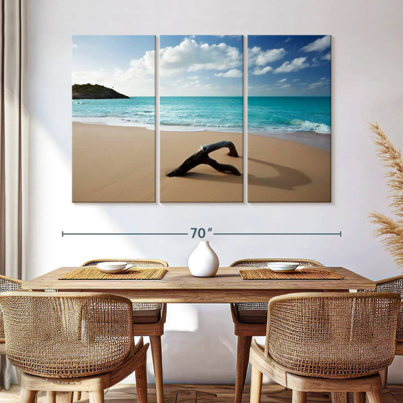 Gillard Driftwood sur la plage des Caraïbes, H 28 po x l 45 po