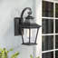 Lanterne murale noire avec verre transparent (ensemble de 2)