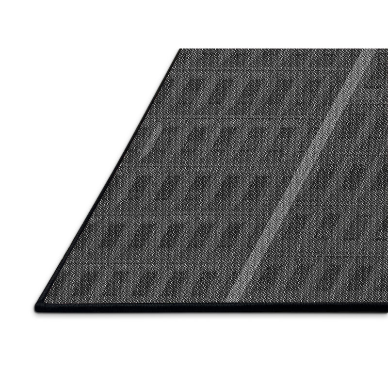 Tapis noir à motif géométrique Shelley, Rectangle 4 pi x 6 pi