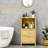 Bamboo Floor Cabinet Bathroom Floor Cabinet Living Room Organizer Tower With Multiple Shelves And Doors, Natural
