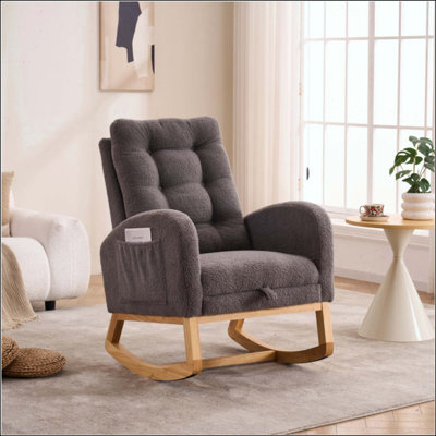 Chaise berçante d'appoint avec repose-pieds
