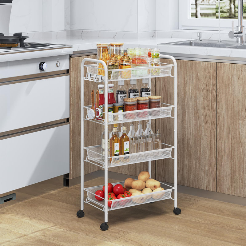 82.8cm H x 43.6cm W Book Cart, White