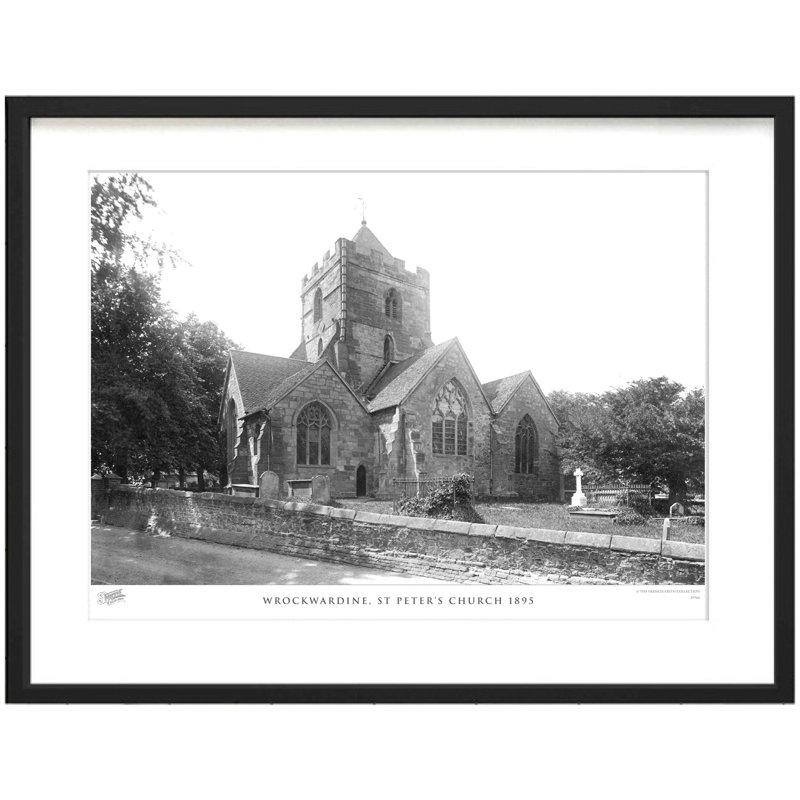 Wrockwardine, St Peter's Church 1895 - Single Picture Frame Print, 40cm H x 50cm W x 2.3cm D