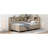 Twin Size Wood Daybed With Storage Shelves And 3 Drawers, Antique White Milk