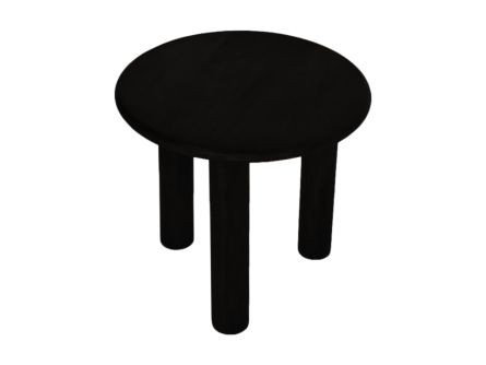 Blina Solid Wood End Table, Black