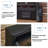 25.98"Electronic Suspended Simulated Flame Electric Fireplace Heater-118373426