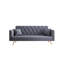 71 pouces convertible en velours gris, convient aux petits appartements, 3 positions réglables, pieds, installation facile, capacité de charge de 600 lb