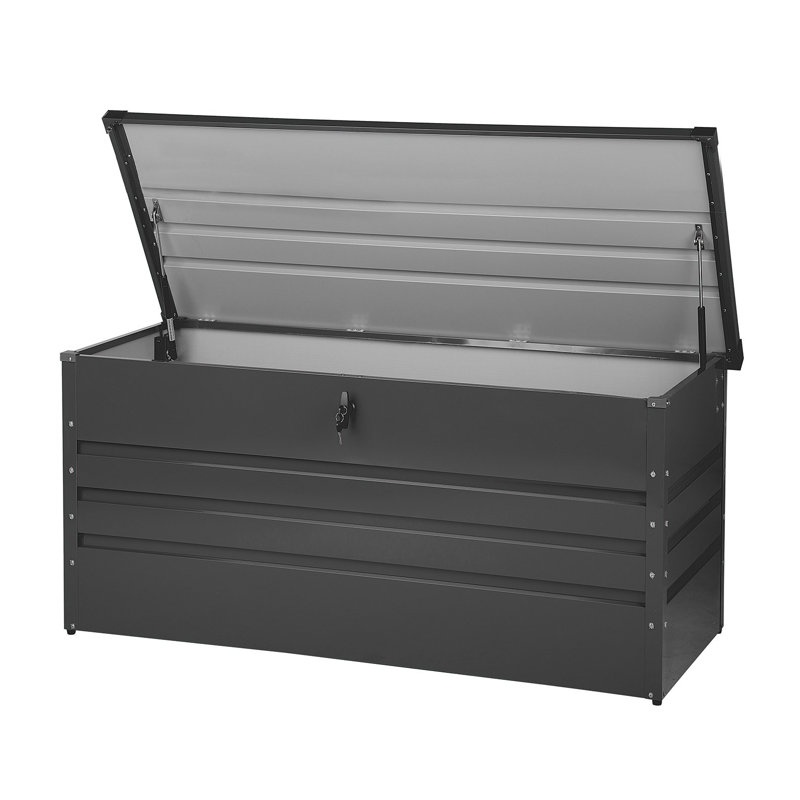 WFX Utility Amante 132cm W 400L Water Resistant Metal Lockable Deck Box, Grey