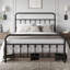 Classic Metal Platform Bed Iron Open-Frame Bed with High Headboard and Footboard-901025119-848028358