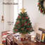 60cm / 2 ft Tabletop Pre-lit Christmas Tree, Mini Artificial Xmas Tree with Warm LED Lights (6-Hour Timer)