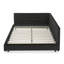 Structure de lit grand capitonnée en velours avec dossier et base en bois durable-1298961327