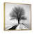Toile avec cadre flottant or