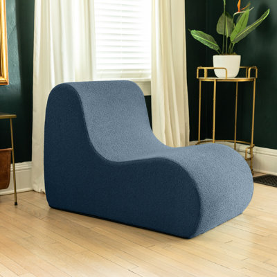 Uptown Modern Armless Accent Chair, Boucle